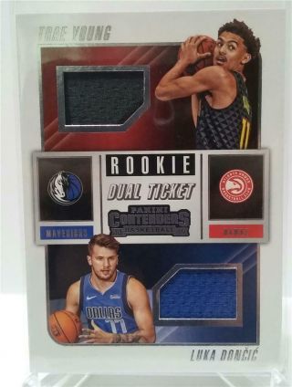 2018 - 19 Contenders Luka Doncic/ Trae Young Rd Lt Jerset Rookie Mavericks Hawks