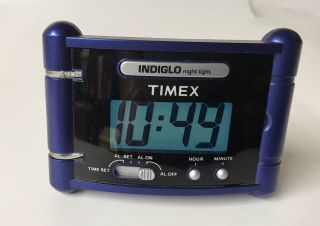 Timex Indiglo Alarm Clock Night Light Aaa Battery Operated Travel Alarm Clock