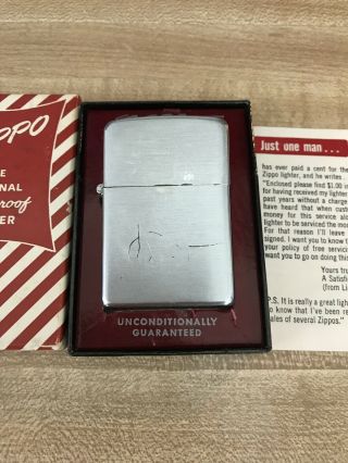 Vintage Zippo Lighter Patent 2032695 (1937 - 1950) with Matching Insert And Box 2