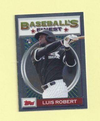 2020 Topps Finest Flashback 12 Luis Robert Rc Rookie Card - White Sox