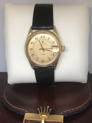 Very Rare Rolex Tudor Prince Oysterdate 7990/5 Gold Swiss Luxury Watch W/ Box