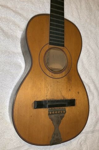 Old Antique Parlor Guitar Firth Hall Pond Made In 1842 Martin