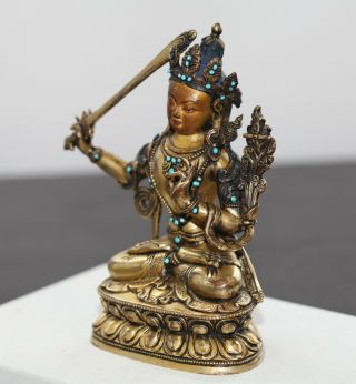 Antique Chinese Tibetan gilt bronze Buddha,  18th century,  Qing Dynasty VERY RARE 2