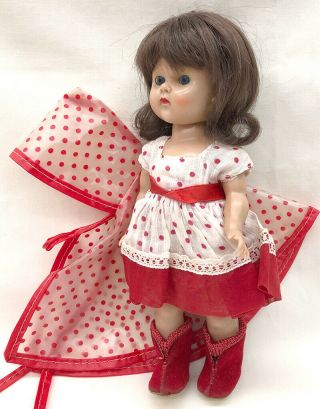Vintage Vogue Ginny Doll 1954 32 Rain Or Shine Sleep - Eye Painted Lashes Walker