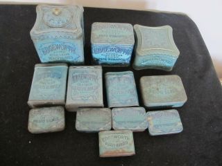 Vintage Group Of 12 Edgeworth Ready Rubbed Tobacco Tins