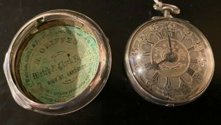 1750 Rood Wells Key Wind Verge Fuse Pair Case Pocket Watch 2