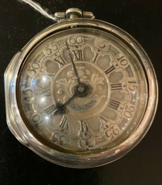 1750 Rood Wells Key Wind Verge Fuse Pair Case Pocket Watch 3