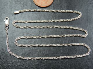 Vintage Sterling Silver Prince Of Wales Link Necklace Chain 18 Inch C.  2000