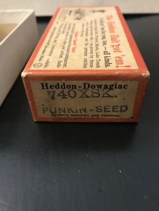 Vintage Heddon Punkin - seed 740XSK Empty Fishing Lure Box 2