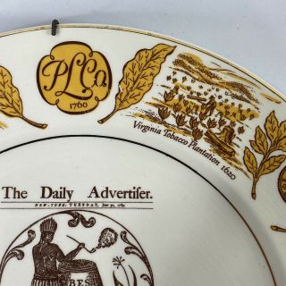 Early American History of P.  Lorillard Tobacco Company Commemorative Plate 3