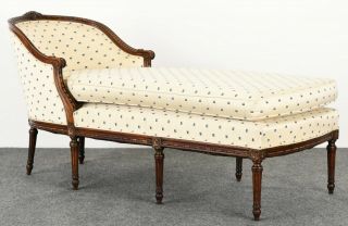 French Louis Xvi Style Chaise Lounge,  19th Century