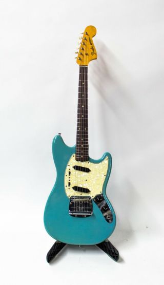 1966 Fender Mustang Electric Guitar - Daphne Blue - Vintage