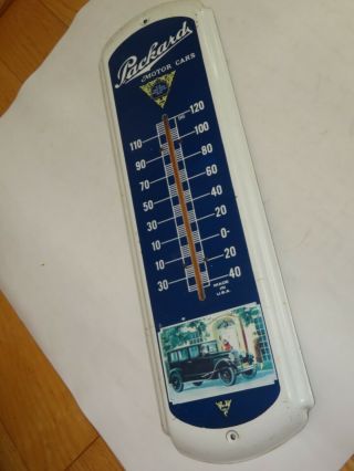 Vintage Thermometer Packard Motor Cars 27 " Metal Advertising