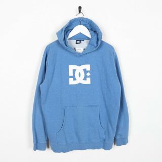 Vintage Kid’s Dc Big Logo Hoodie Sweatshirt Blue | Xl