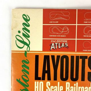Vintage Atlas CUSTOM - LINE Layouts HO Scale Railroads 2nd Ed Model Railroads 1975 2