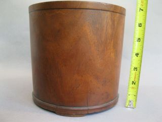 Antique Chinese huanghuali wood brush pot beautifully turned ming qing dynasty 2