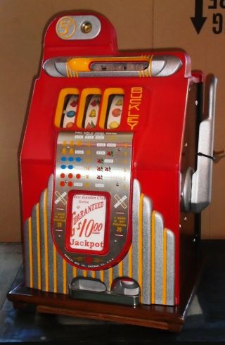 Buckley 5 - Cent Antique Slot Machine,  Ca.  1948
