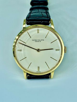 Patek Philippe Calatrava Vintage Gold Watch,  Patek Sleeve,  2 Patek Straps