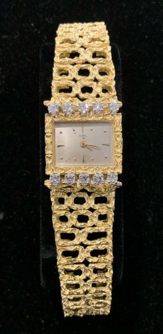 Ebel 18k Solid Gold Ladies Watch W/ Diamonds - Estate -