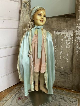 Rare Full Body Antique Wax Mannequin Child French