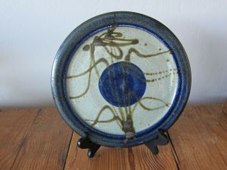 Vintage William Bill Creitz Signed Art Pottery Abstract Design 10 1/4 " Plate