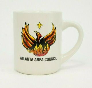 Vintage Boy Scouts Of America Coffee Cup Mug Atlanta Area Council Phoenix Rising