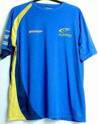 Vintage Worn Subaru World Rally Team Official Merchandise T - Shirt " Xl "