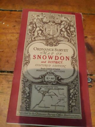Vintage Cloth Ordnance Survey Map Of Snowdon