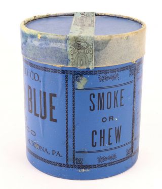 Vintage True Blue Cardboard Tobacco Container 1945 RARE 2