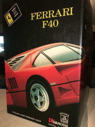 Pocher Ferrari F40 1/8 Scale Model Kit.