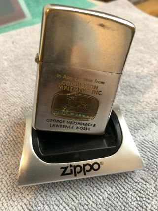 John Deer 1960 - 65 Zippo Lighter Covington Implement Co.  Pat 2517191 Usa Z616