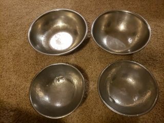 Vtg.  Stainless Steel Large Mixing Bowls.