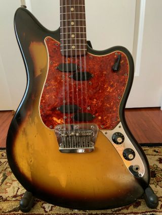 Vintage 1966 Fender Xii 12 String Electric Guitar Sunburst