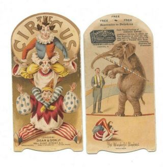 Vintage Advertising Brochure Dannemillers Cordova Coffee 6 Panel Circus