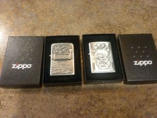 Set Of Zippo Lighters The Joker And One Armed Bandit