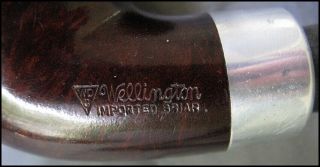 Vintage Estate WDC Wellington Imported Briar Bent Stem Tobacco Pipe 9 1/2 