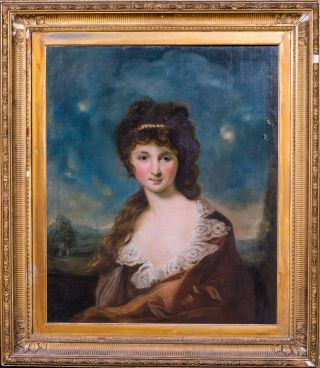 Large Early 19th Century Portrait Of A Young Lady John Hoppner (1758 - 1810)
