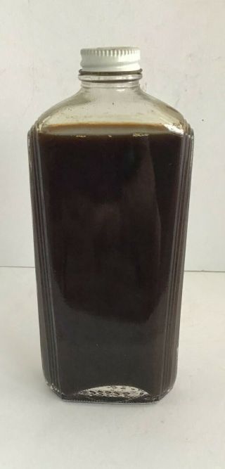 Vtg Apothecary Medicine Hood ' s Sarsaparilla Gentian Orange Bitter Bottle 1950 2