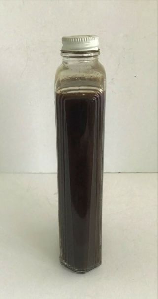 Vtg Apothecary Medicine Hood ' s Sarsaparilla Gentian Orange Bitter Bottle 1950 3