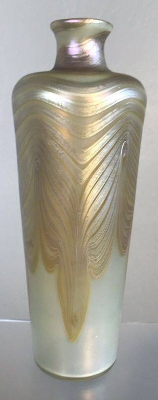Antique Loetz Glass Vase Pg - 829 Circa 1900 Signed 10 1/2 "