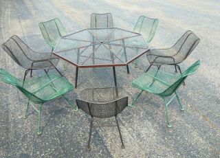 2 Tables,  8 Chairs Sculptura Set Woodard Patio Dining Quick Delivery Available