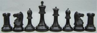 Antique English Jaques of London Staunton Ebony & Boxwood Tournament Chess Set 3