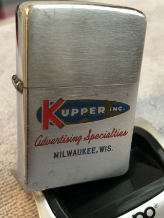 Kupper Inc Milwaukee Zippo 1958 Lighter Pat Pend 2517191 (.  -. ) Stk Z972