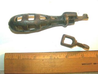 Antique / Vintage Cast Iron Metal File Handle made in USA 3