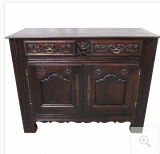 French Antique Carved Sideboard Buffet