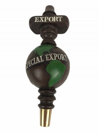 Vintage Special Export World Globe 9 " Draft Beer Keg Bar Tap Handle