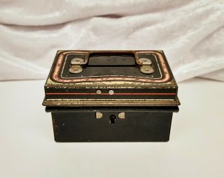 Miniature Vintage Tin/metal Cash/bankers/money Box By Di Bro