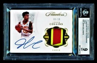 2017 - 18 Flawless John Collins 3clr Patch Auto Gold Rc /10 Bgs 9/10 Pop 2