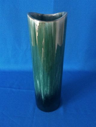 Vtg Mcm Blue Mountain Pottery Bmp Canada Tall Cylinder Vase