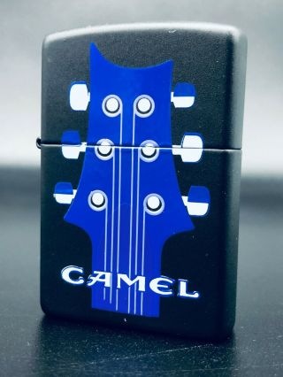 Zippo 1995 Camel Guitar And Music Note Double Sided Lighter (very Rare)